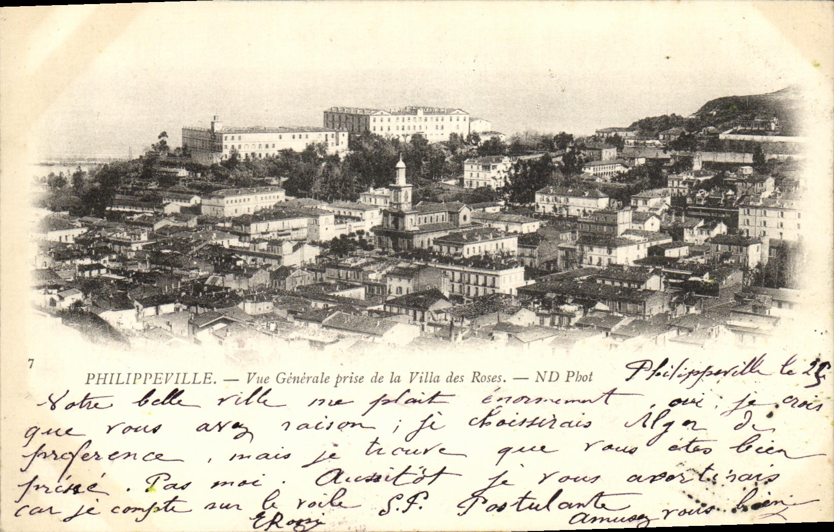 CPA Philippeville Vue Generale prise de la Villa des Roses