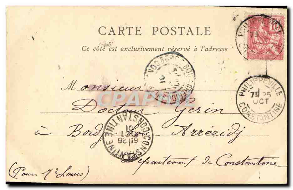 CPA Philippeville Vue Generale prise de la Villa des Roses — Rückseite