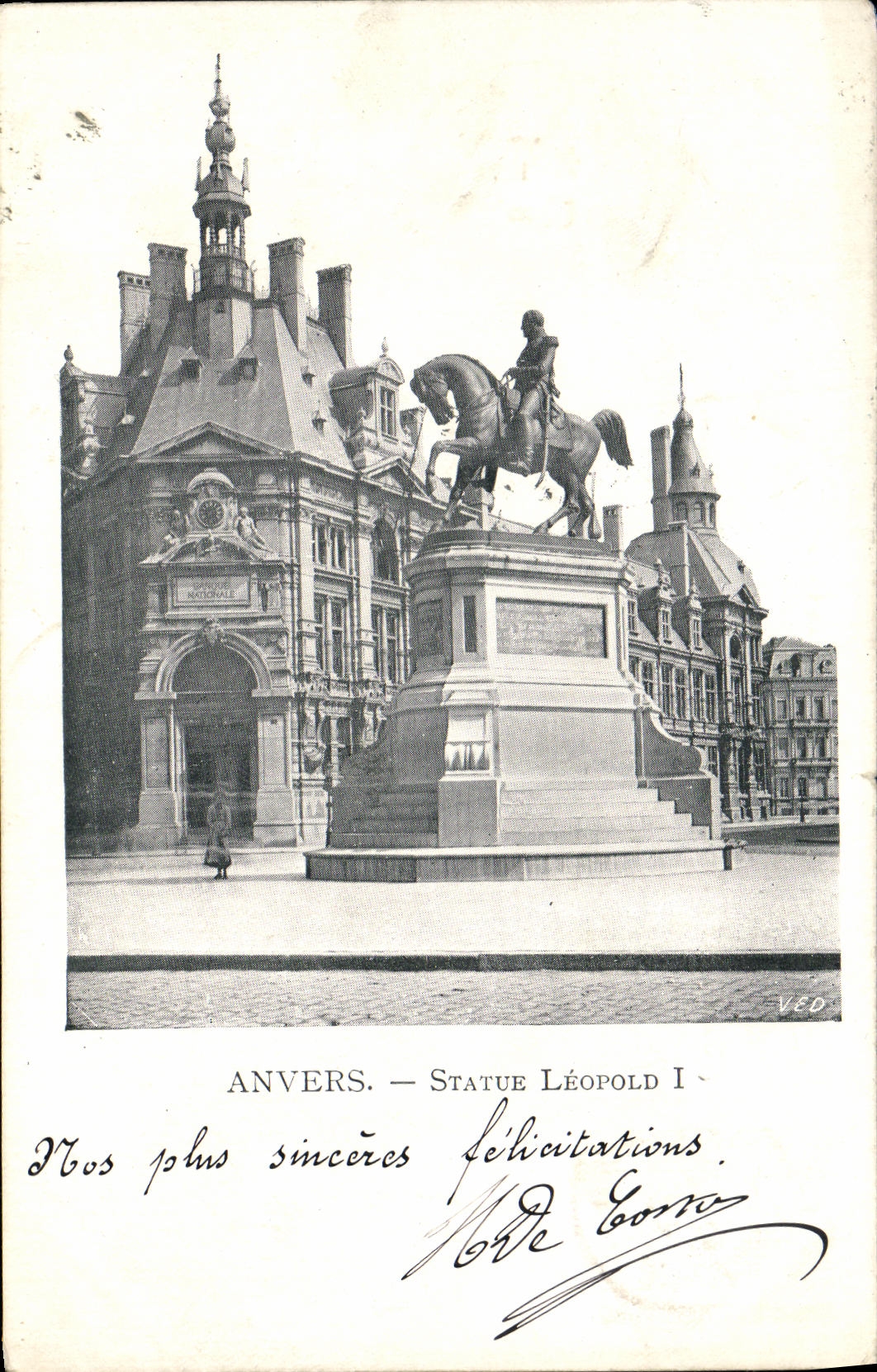 CPA Anvers Statue Leopold l