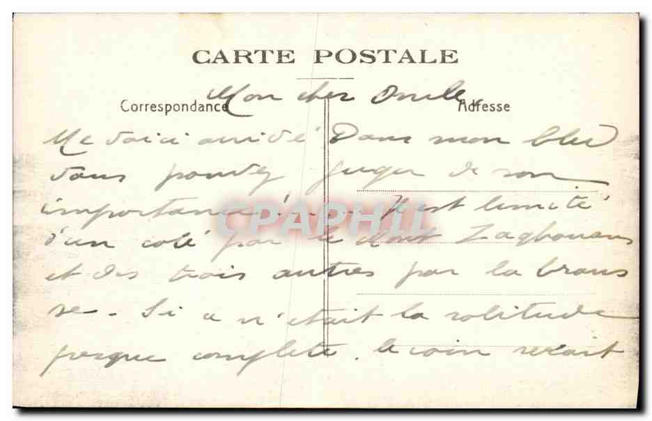 CPA Zaghouan vue Generale — Verso