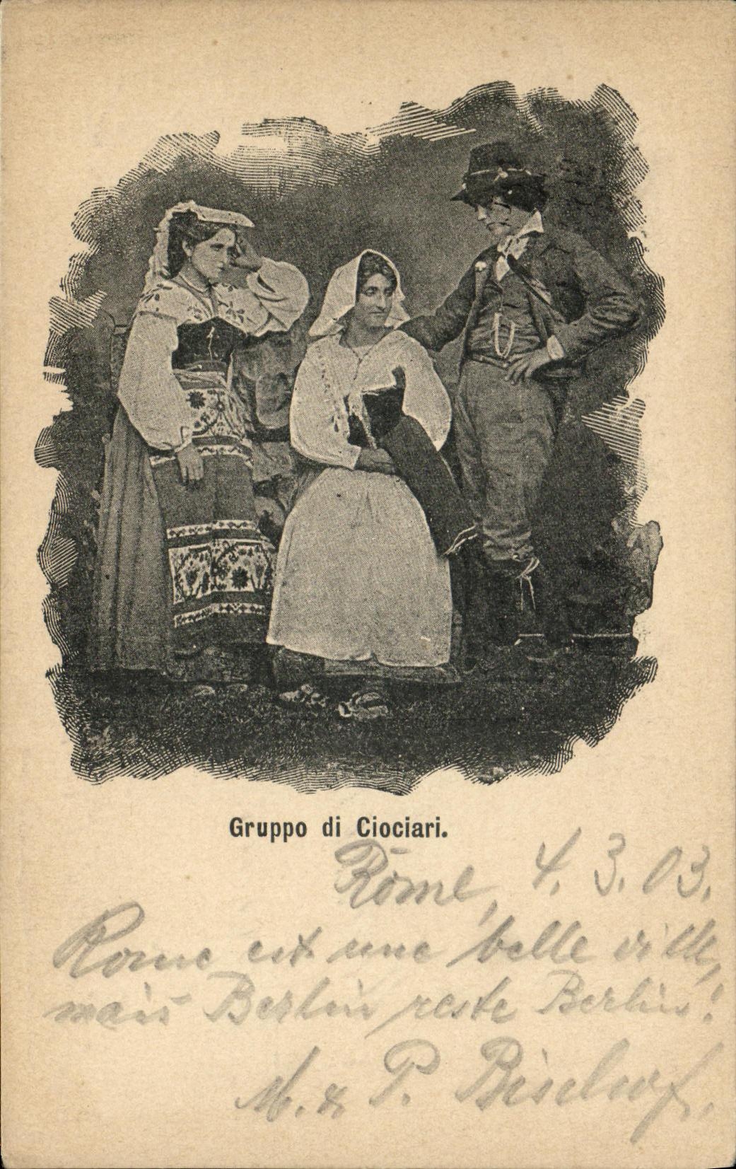 CPA Grupoo di Ciociari Folklore Italie