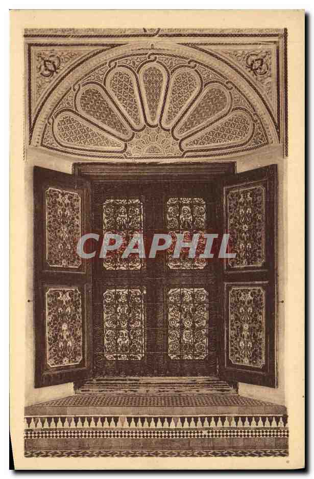 CPA Marrakech Une Fenetre du Palais de la Bahia