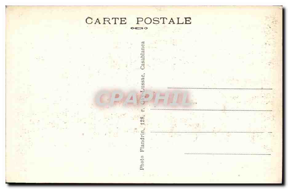 CPA Fes La Piscine Municipale — Rückseite