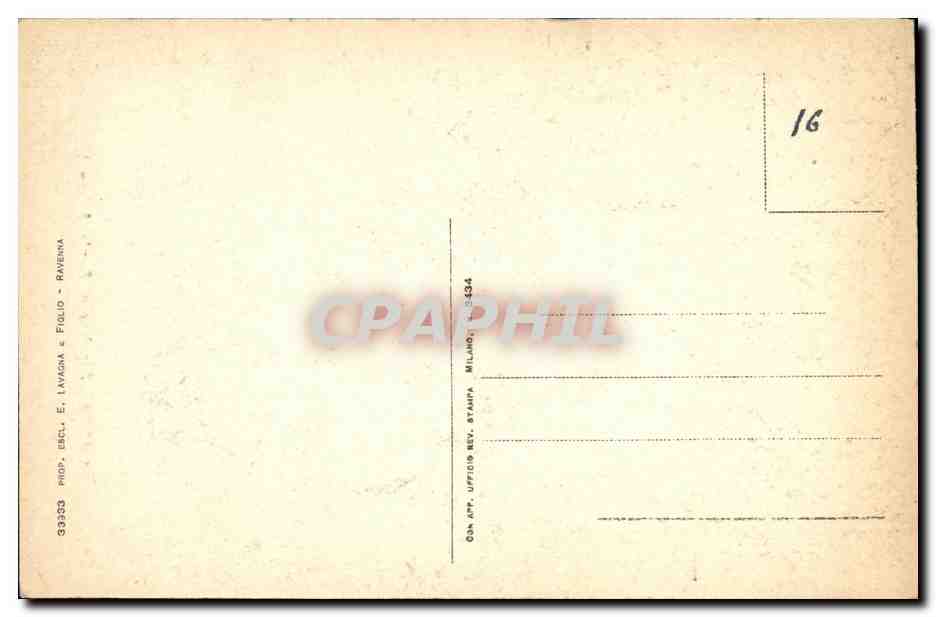 CPA Ravenna Sepolcro di Dante — Rückseite