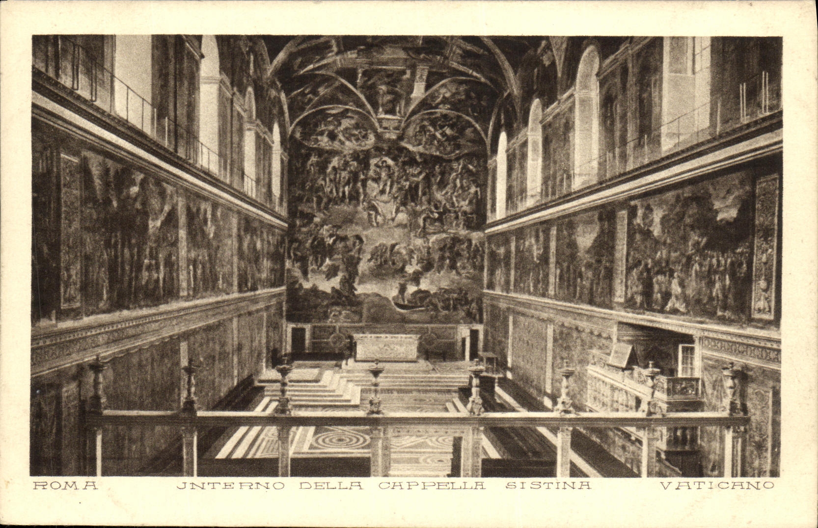 CPA Roma Interno Della Cappella Sistina Vaticano