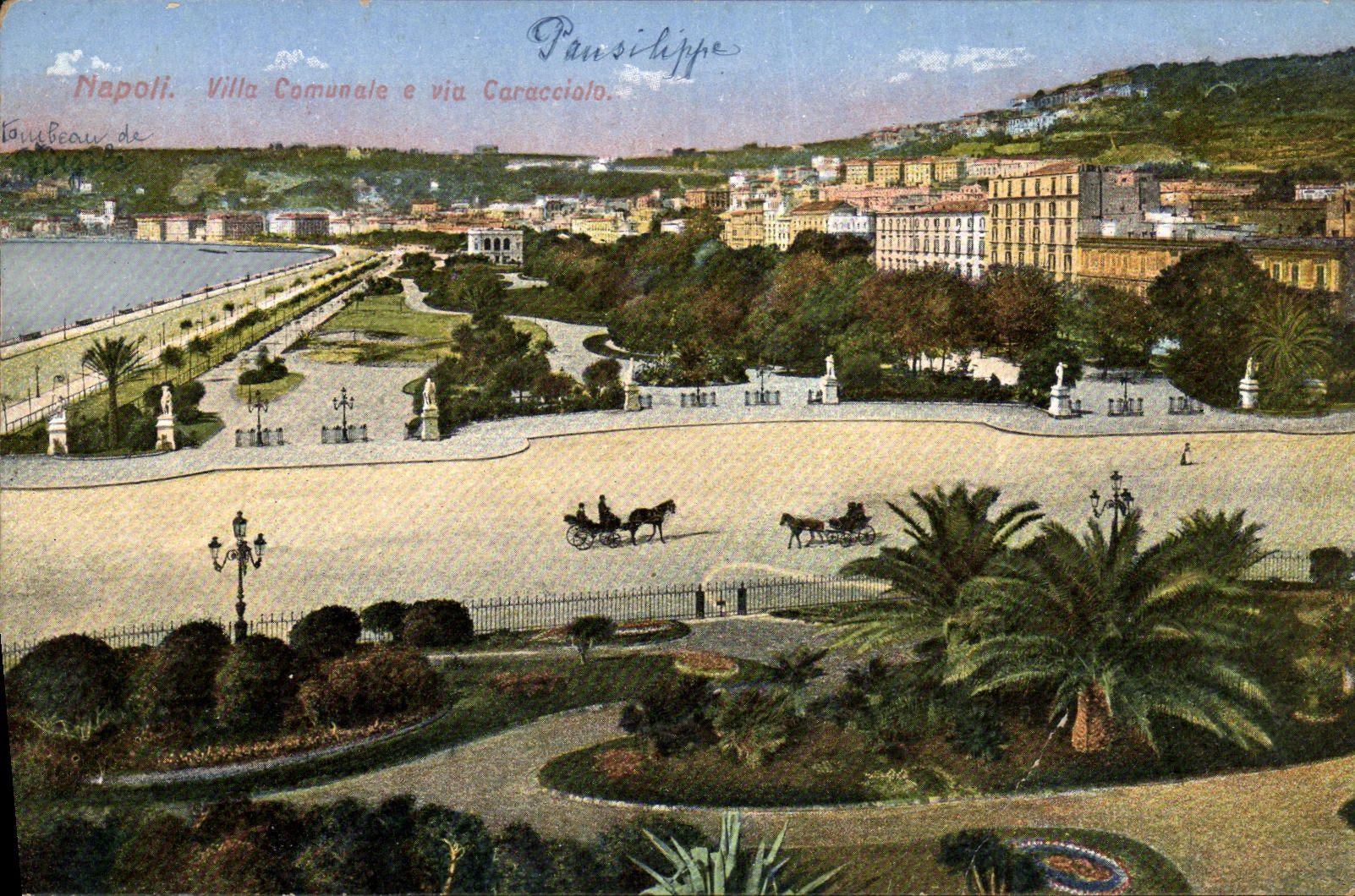 CPA Napoli Villa comunale e via Caraccialo