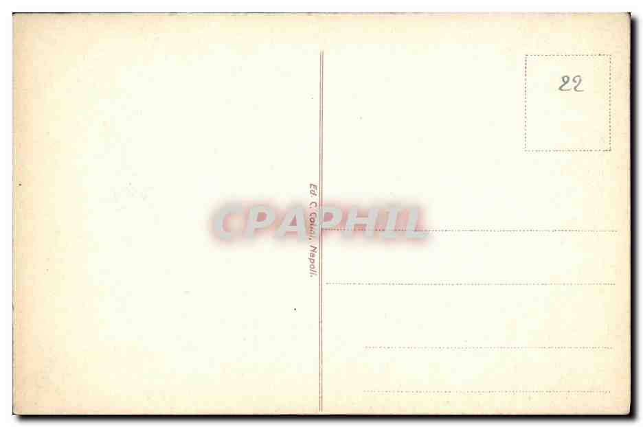 CPA Napoli Villa comunale e via Caraccialo — Rückseite