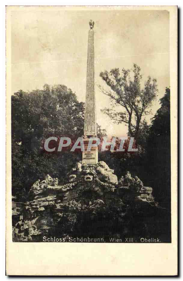 CPA Schloss Schonbrunn Wien Xll Obelisk