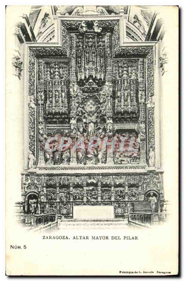 CPA Zaragoza Altar Mayor del Pilar