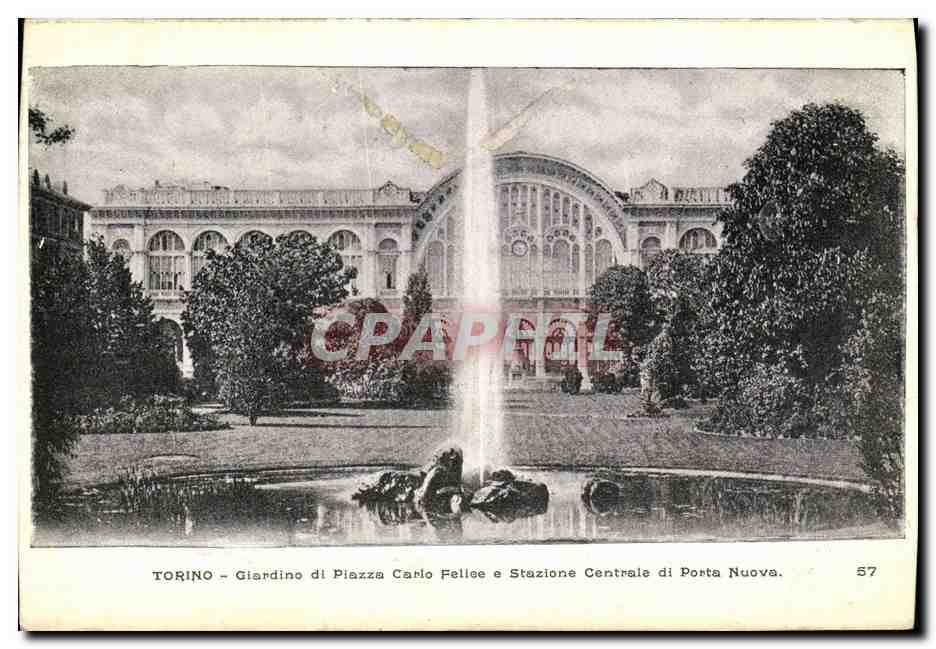 CPA Torino Giarfino di Piazza Cario Felle e Stazione Centrale di Ponte Nouva