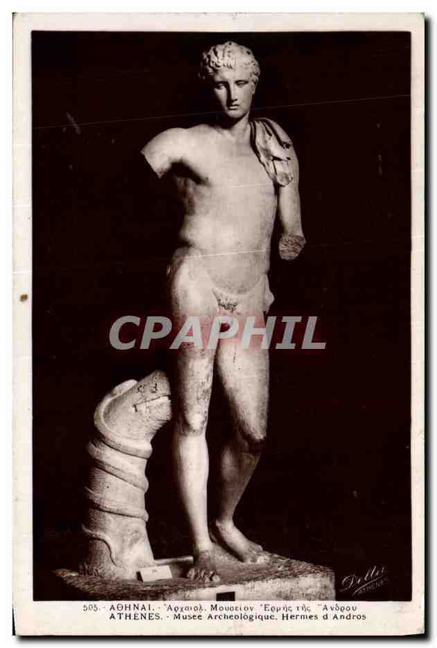 CPA Athenes Musee Archeologique Hermes d Andros