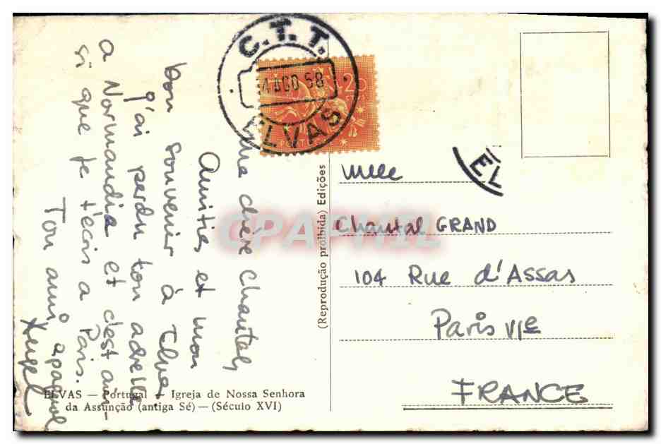 Église de Nossa Senhora da Assunção — Éd. Chantal Grand — n° 104 — Achterkant