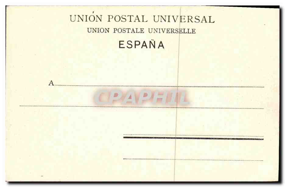 CPA Malaga Palacio del Obispo — Back