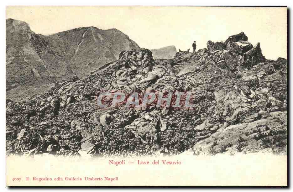 CPA Napoli Lave del Vesuvio Volcan