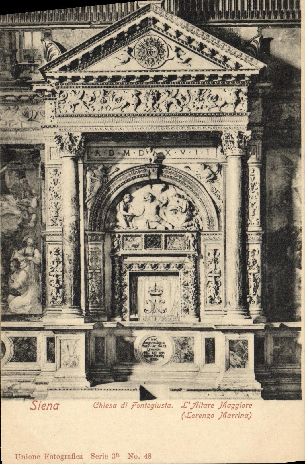 CPA Siena Chiesa di Fontegiusta L Aitare Maggiore