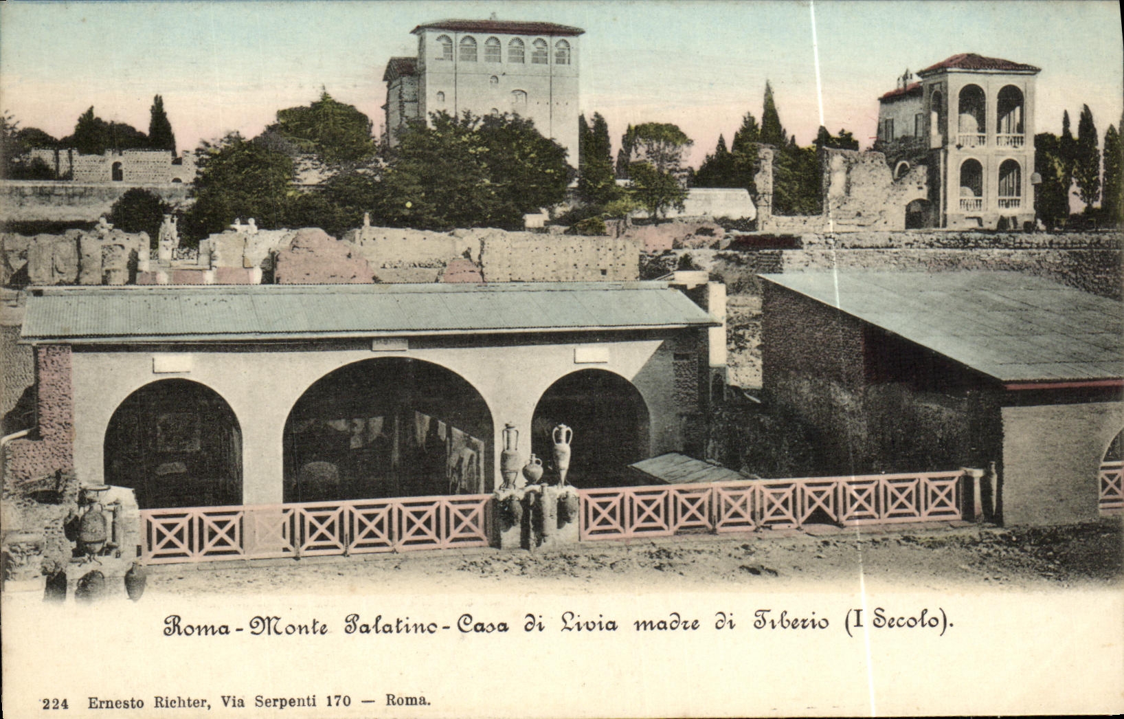 CPA Roma Monte palatino Casa di livia madre di Tiberio I Secolo