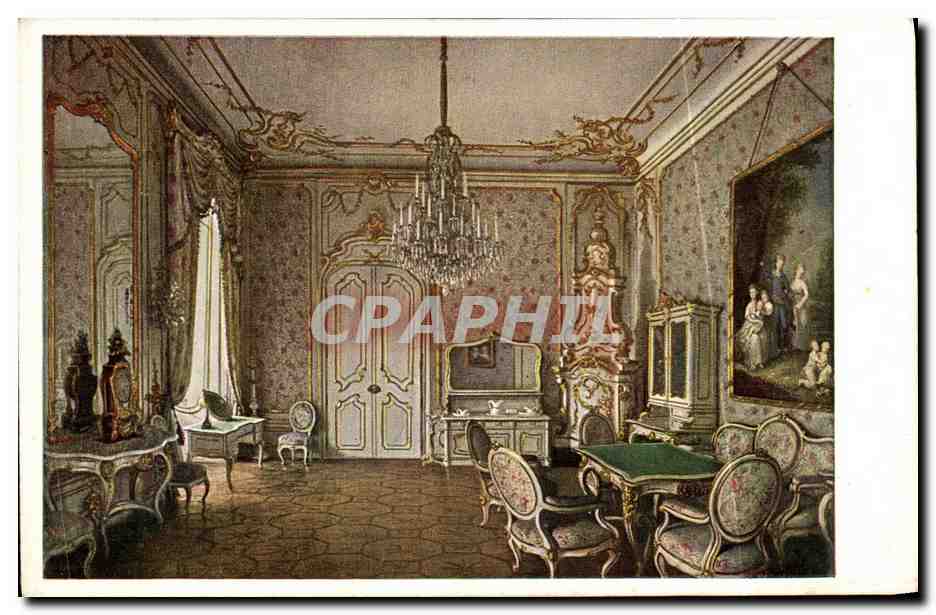 Salle de toilette — Ancien château impérial, Vienne — éditeur CPAPHIL, n° de série non visible