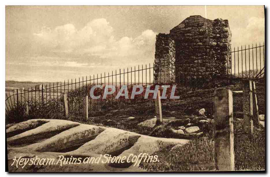 CPA Heysham Ruins And Stone Coffins