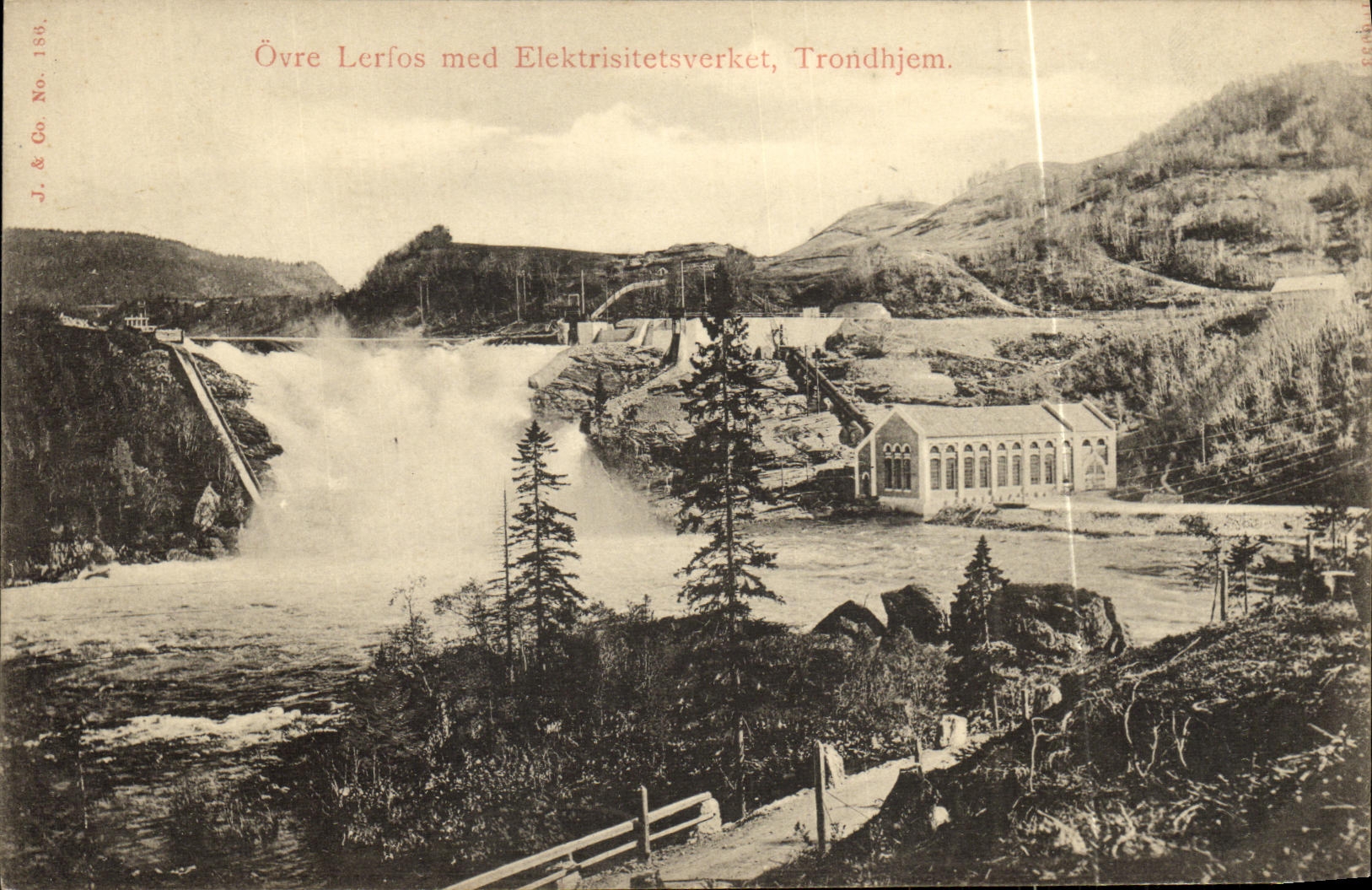 CPA Trondhjem Ovre Lerios med Elektrisitetsyverket