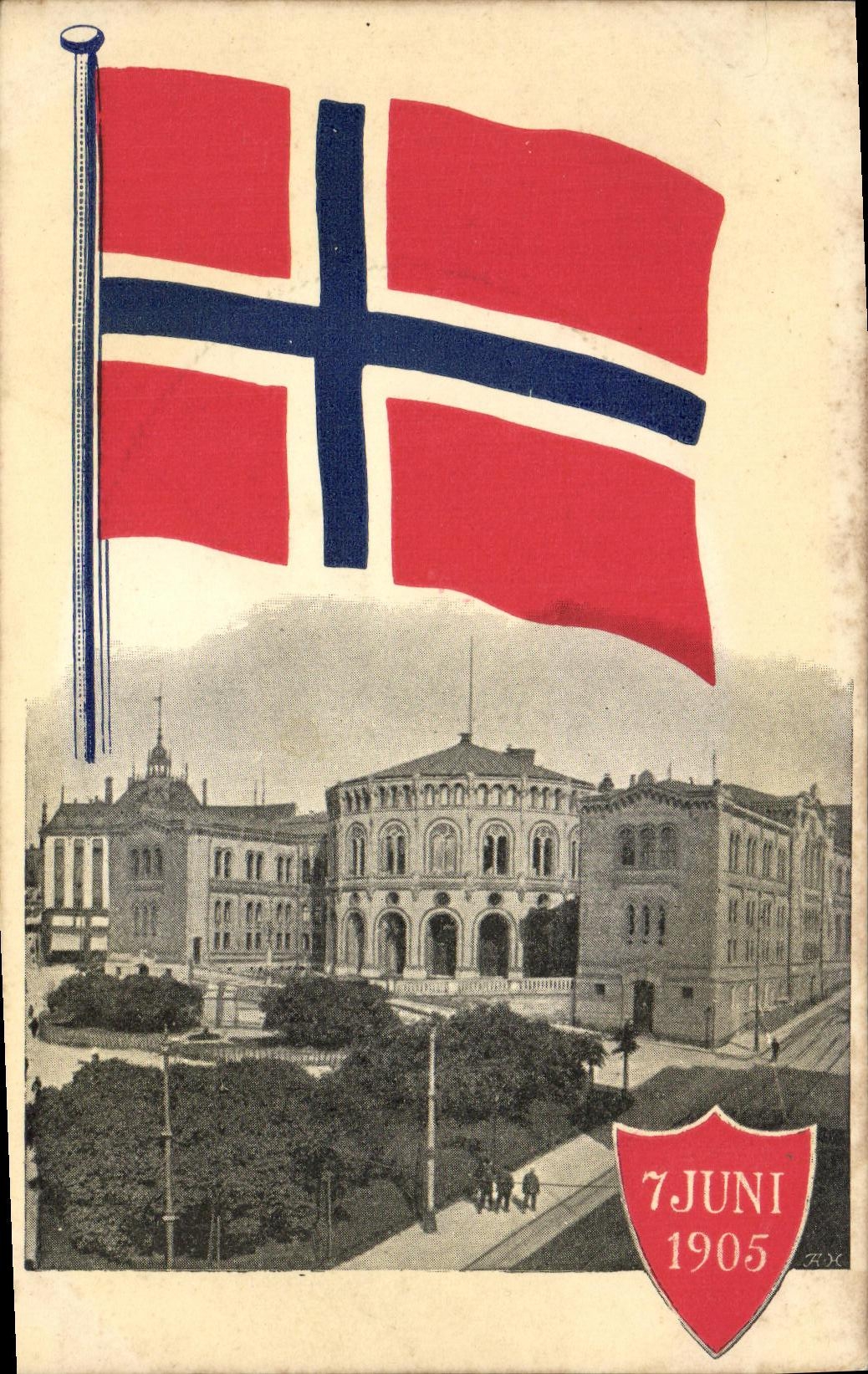 CPA Norvege 7 Juni 1905
