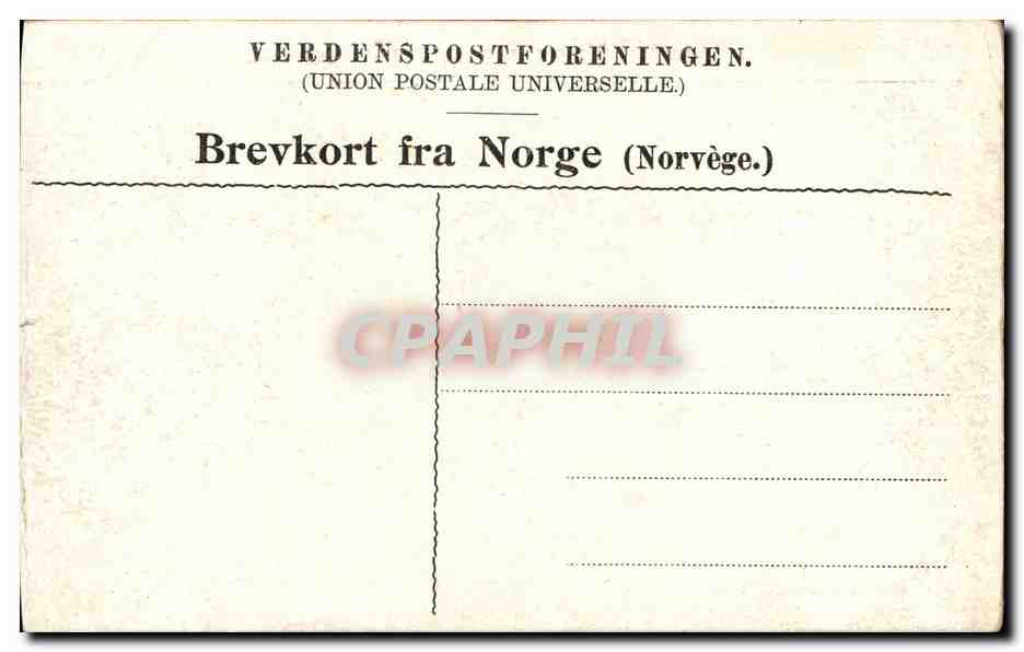 CPA Trondhjem Paa Hjemvei Fra Kroningen — Verso