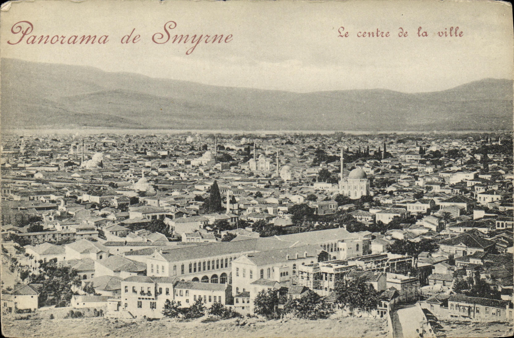 CPA Panorama de Smyrne Le centre de la ville 