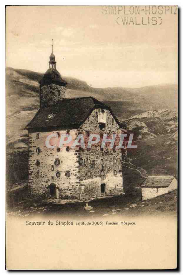 CPA Souvenir du Simplon Ancien hospice