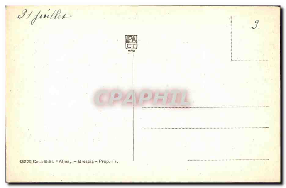 CPA Brescia Porticl Principali Piazza della Loggia — Rückseite