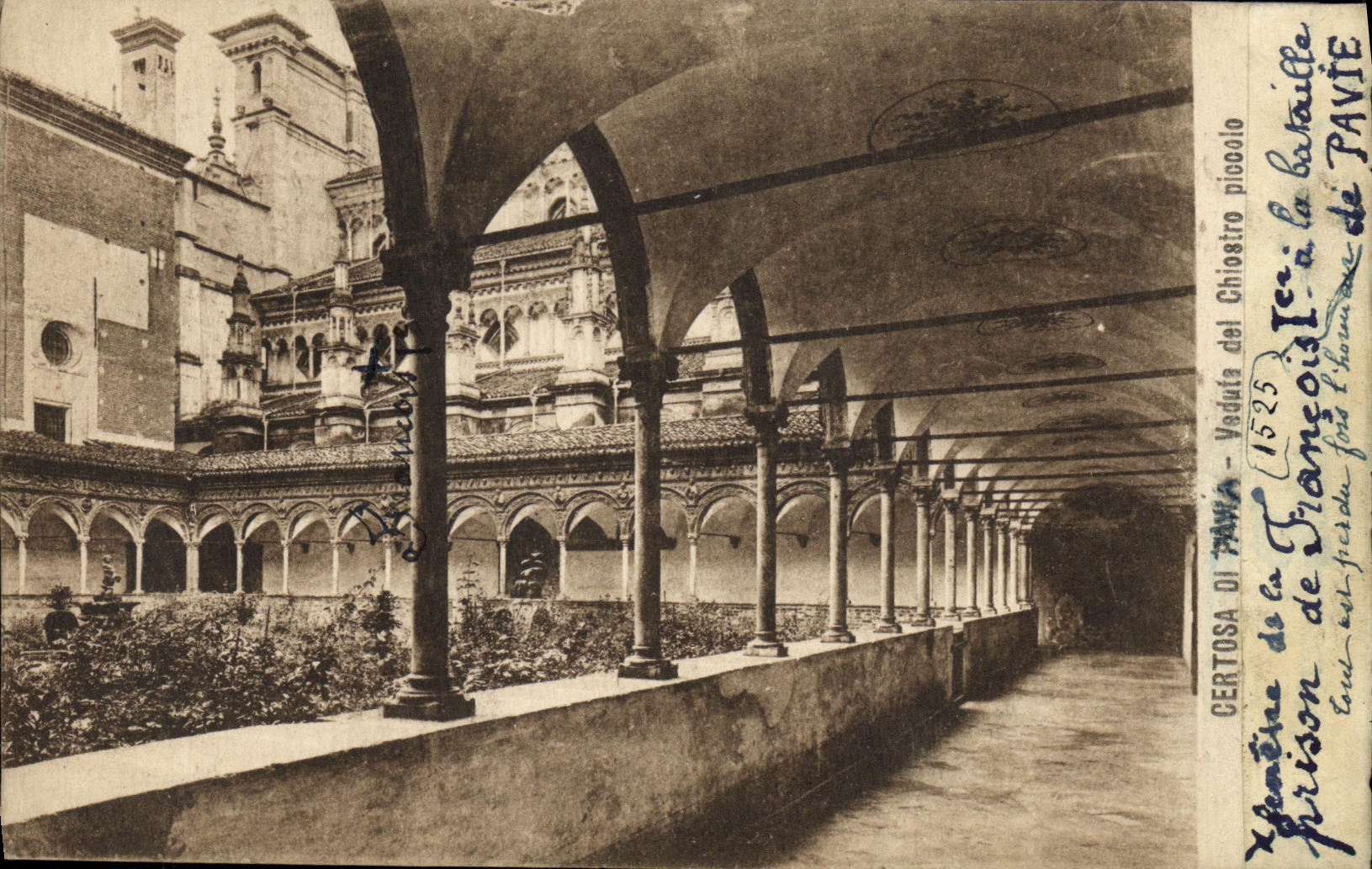 CPA Certosa Di Pavia Veduta Del Chiostro piccolo