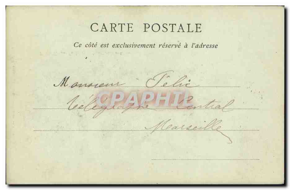 CPA Tunis Tarlanes Entrant au Port Bateaux — Verso