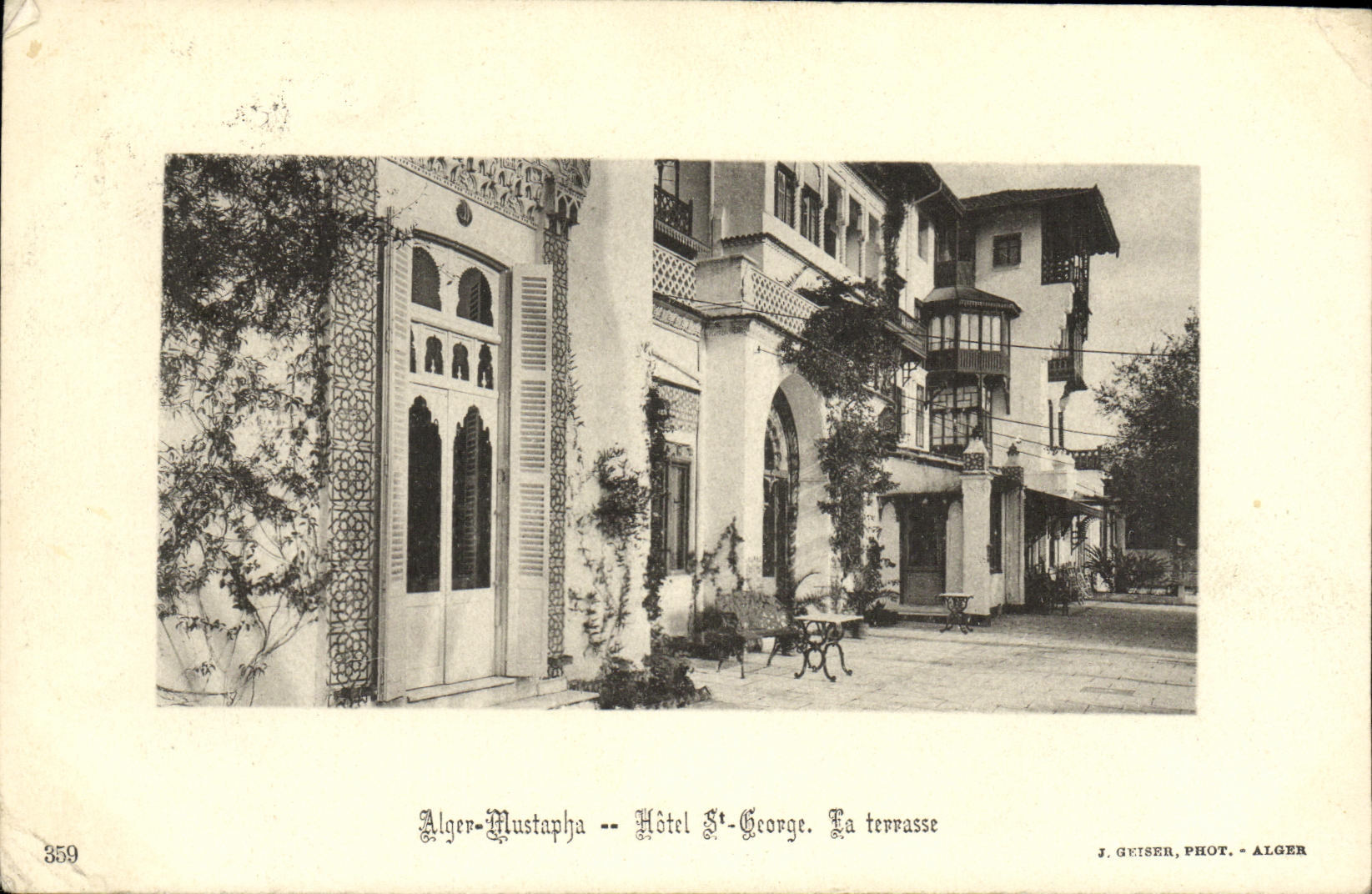 CPA Alger Mustapha Hotel St George La terrasse