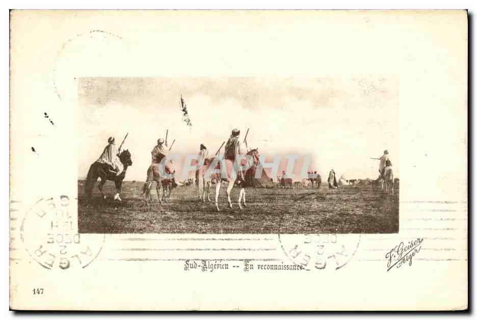 CPA Sud algerien en reconnaissance Cavaliers