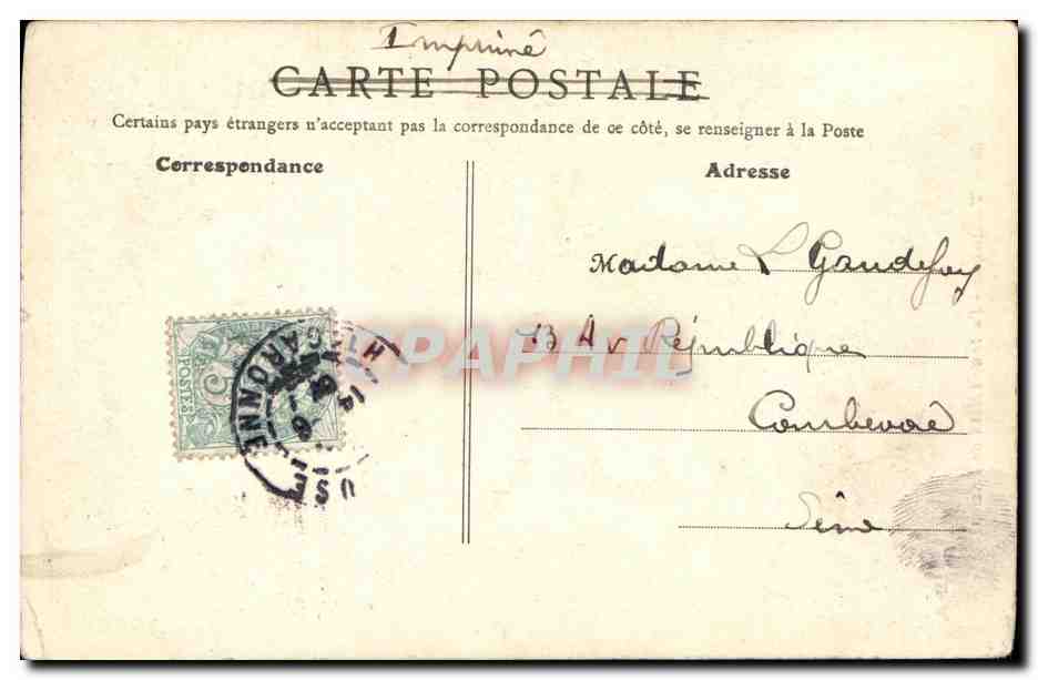 CPA Toulouse Porte de L Hotel de Felzins — Verso