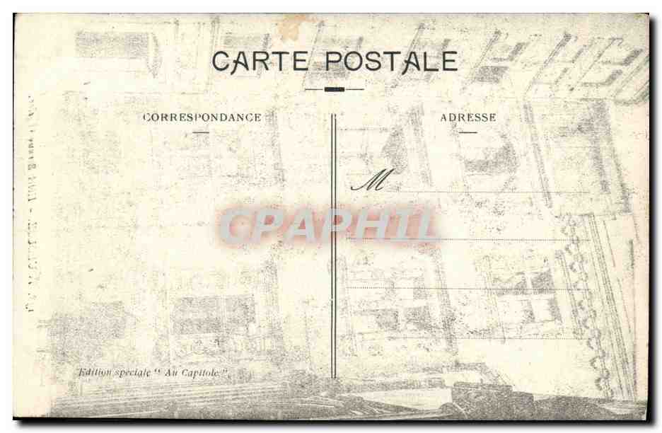 CPA Toulouse Hotel Bernuy Lycee — Verso