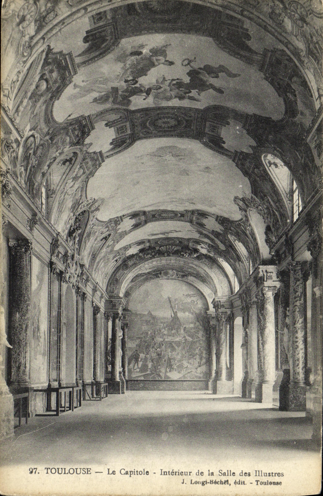 Toulouse — Le Capitole — Intérieur de la Salle des Illustres — J. Longi-Béchel, édit. — Toulouse