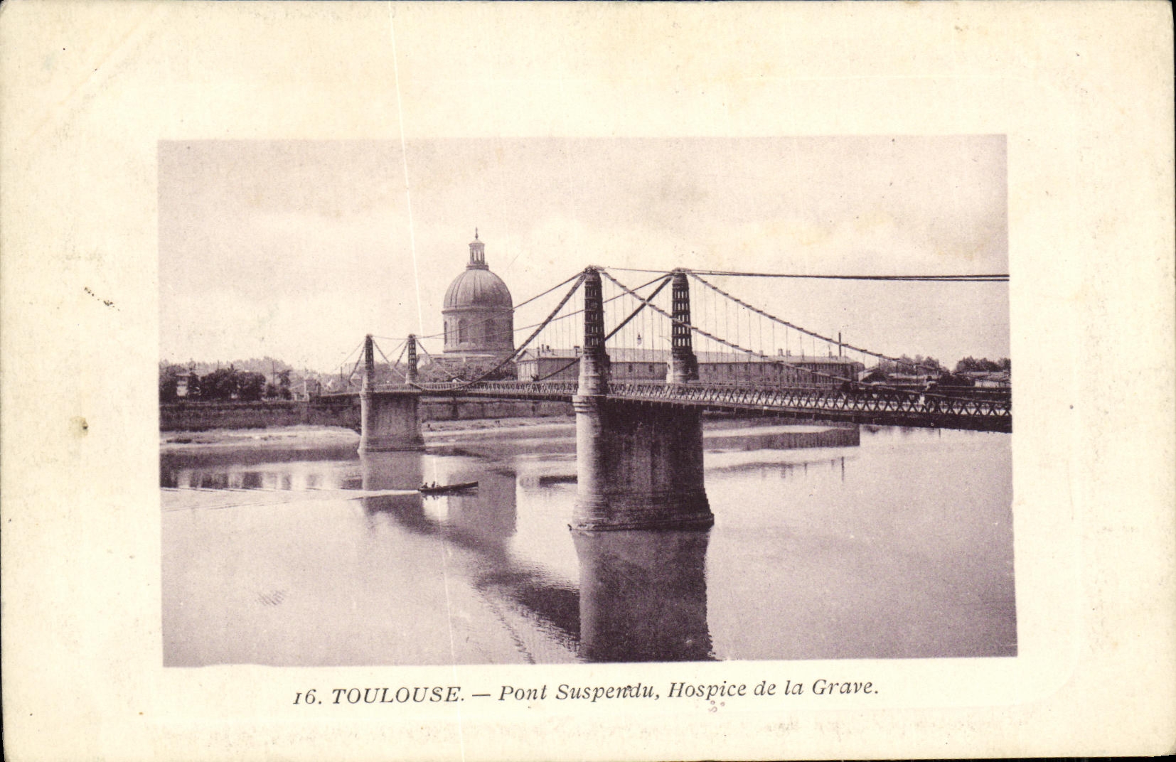 CPA Toulouse Pont Suspendu Hospice de la Grave