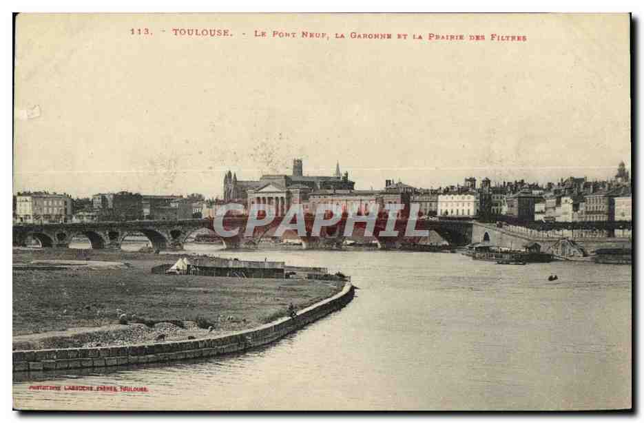 CPA Toulouse Le Pont La Garonne Et La Prairie des filtres