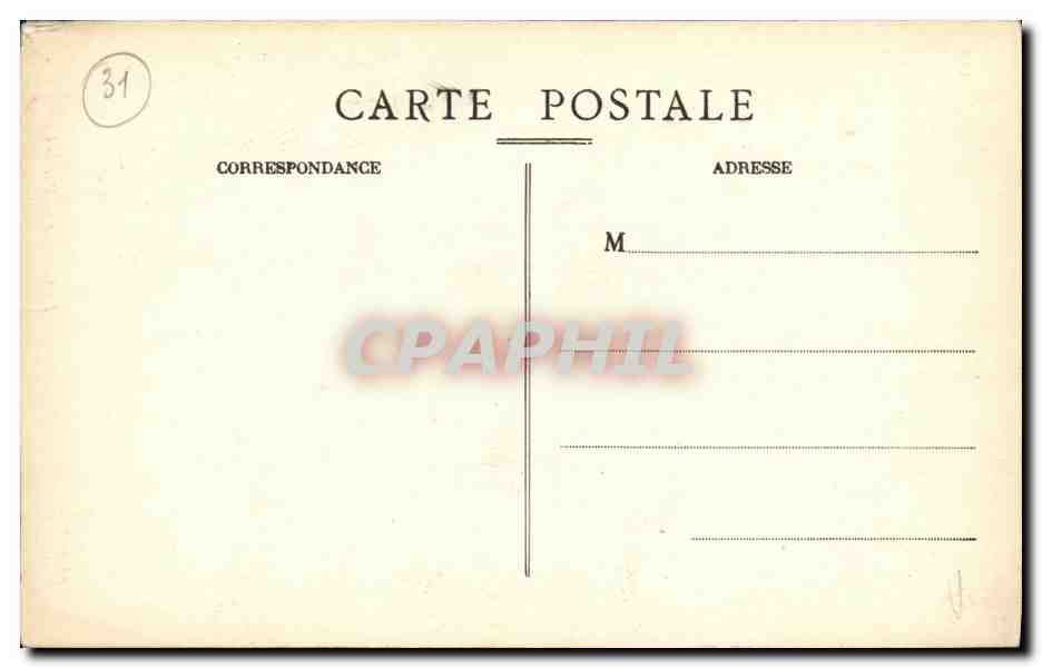 CPA Toulouse Le Capitole Partie centrale  — Verso