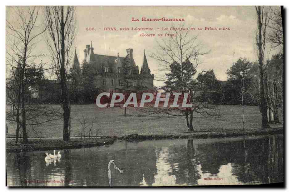 CPA Brax Prrs Leguevin Le Chateau Et La Piece d eau Comte de Pins 