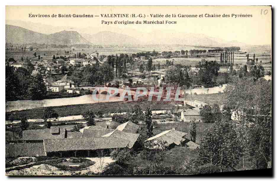 CPA Valentine Vallee de la Garonne et Chaine Des Pyrenees Environs de Saint Gaudens 