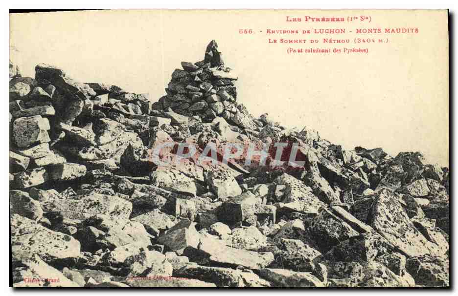 CPA Luchon Monts Maudits Le sommet de Nethou