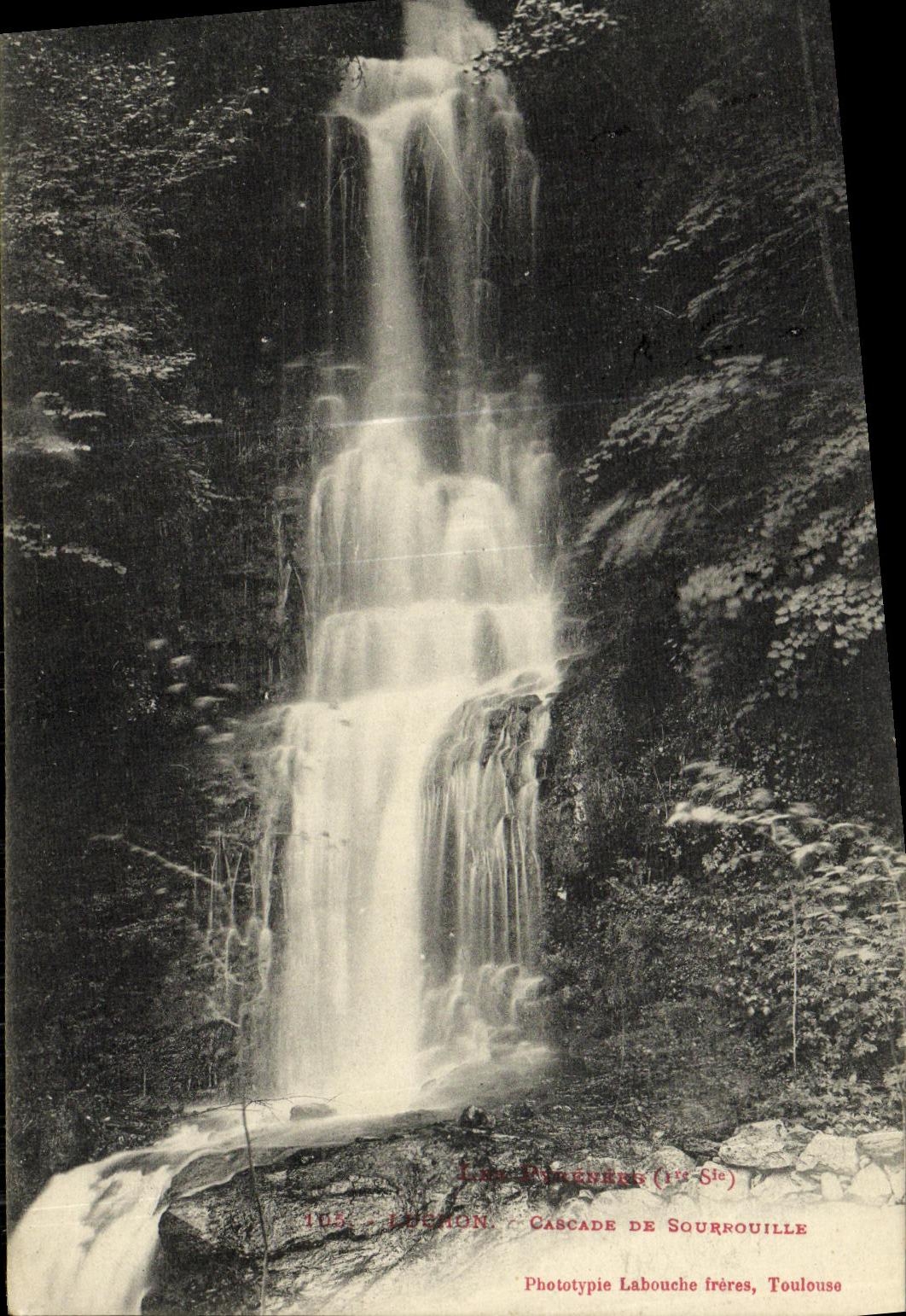 Cascade de Sourrouille — Dordogne — Phototypie Labouche frères, Toulouse