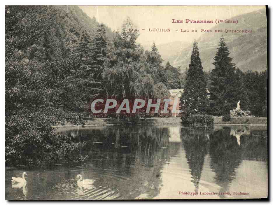 Luchon — Lac du Parc des Quimconches — Phototypie Labouche Frères, Toulouse