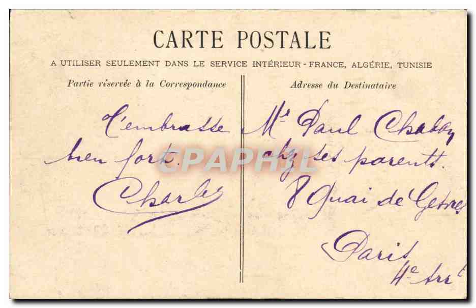CPA Luchon La Tour de Castelvieil — Rückseite