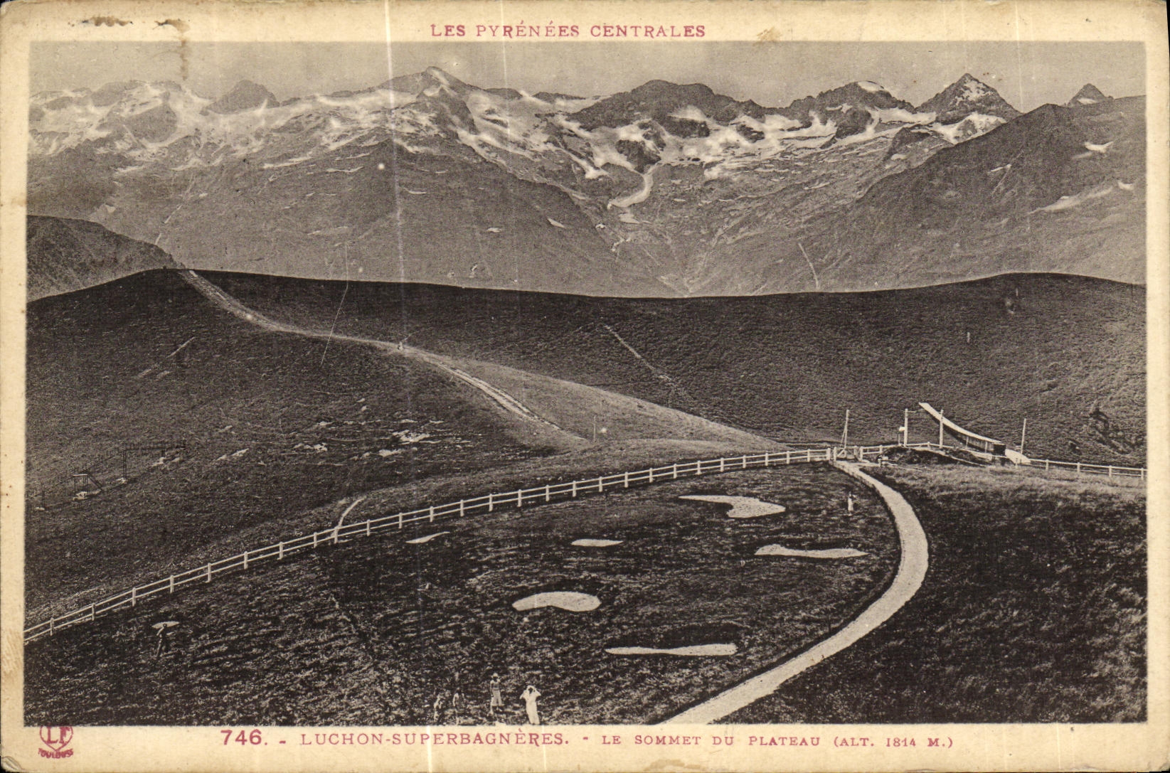 Luchon-Superbagnères — Le sommet du Plateau (alt. 1814 m.) — Les Pyrénées Centrales — Phototypie Laboucze Frères - Toulouse