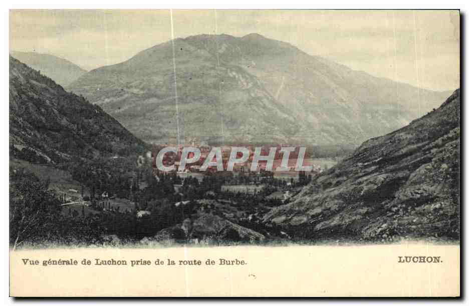 Vue générale de Luchon prise de la route de Burbe — LUCHON.
