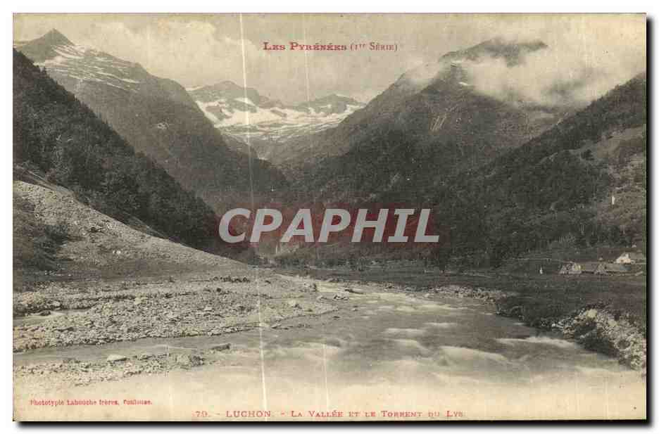 Luchon - La Vallée et le Torrent du Lys — Les Pyrénées (1ère Série) — Phototypie Labouche Frères, Poulhacan