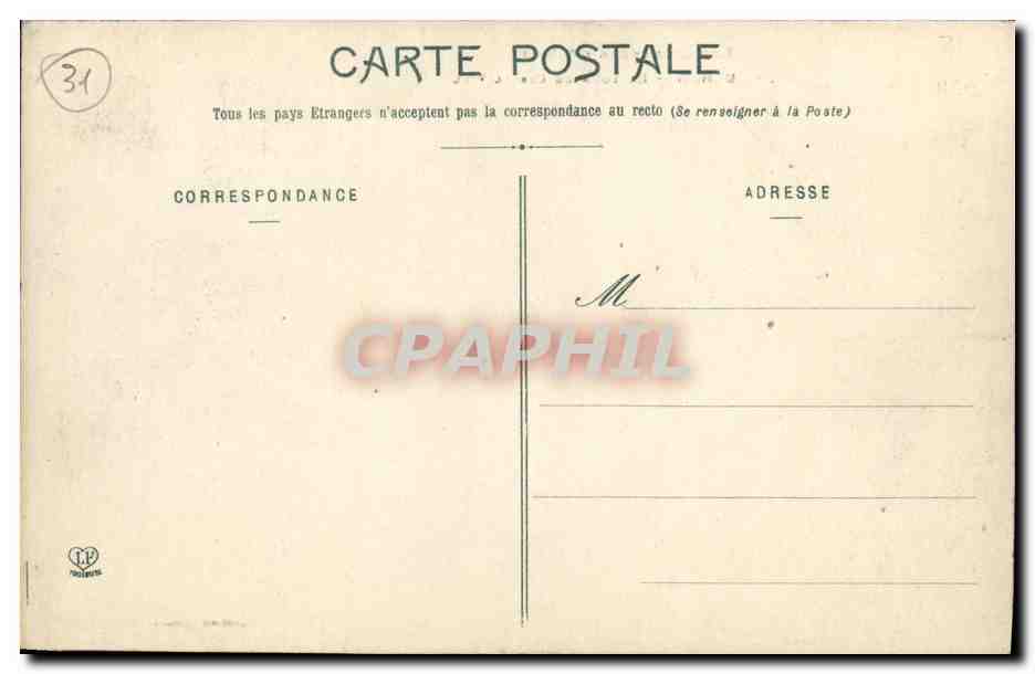 CPA Luchon La Tour De Castel Viel — Verso