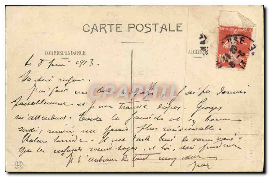 CPA Toulouse Hotel De Roquette — Verso