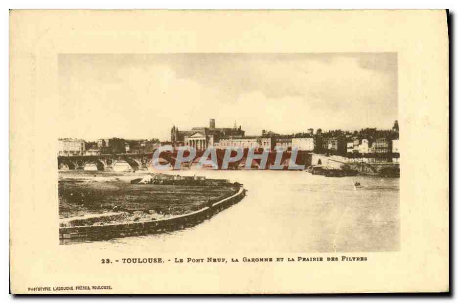 CPA Toulouse Le Pont Neuf La Garonne Et La Praire Des Filtres